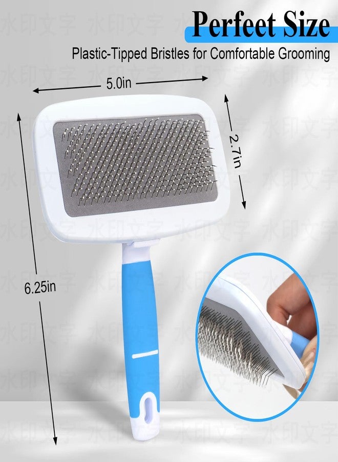 KEUYE French Bulldog Brush,Skin Friendly Effectively Tackle Shedding,Essential French Bulldog Accessory for Your Pets,Blue - Image 2